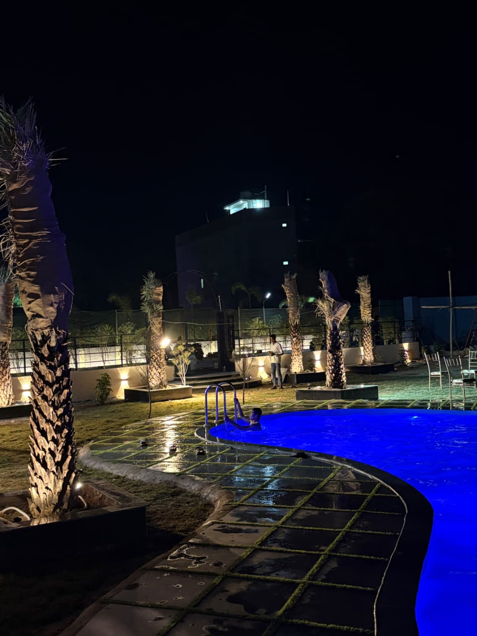 Tulip Club pool night view